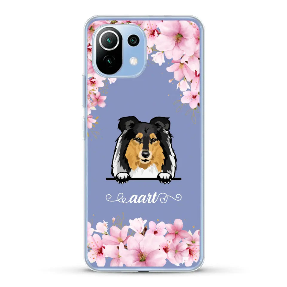 Bloemen Honden - Gepersonaliseerd telefoonhoesje