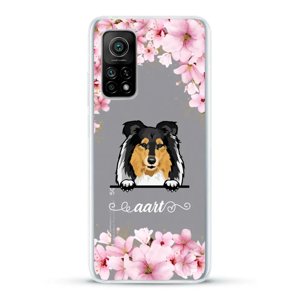 Bloemen Honden - Gepersonaliseerd telefoonhoesje