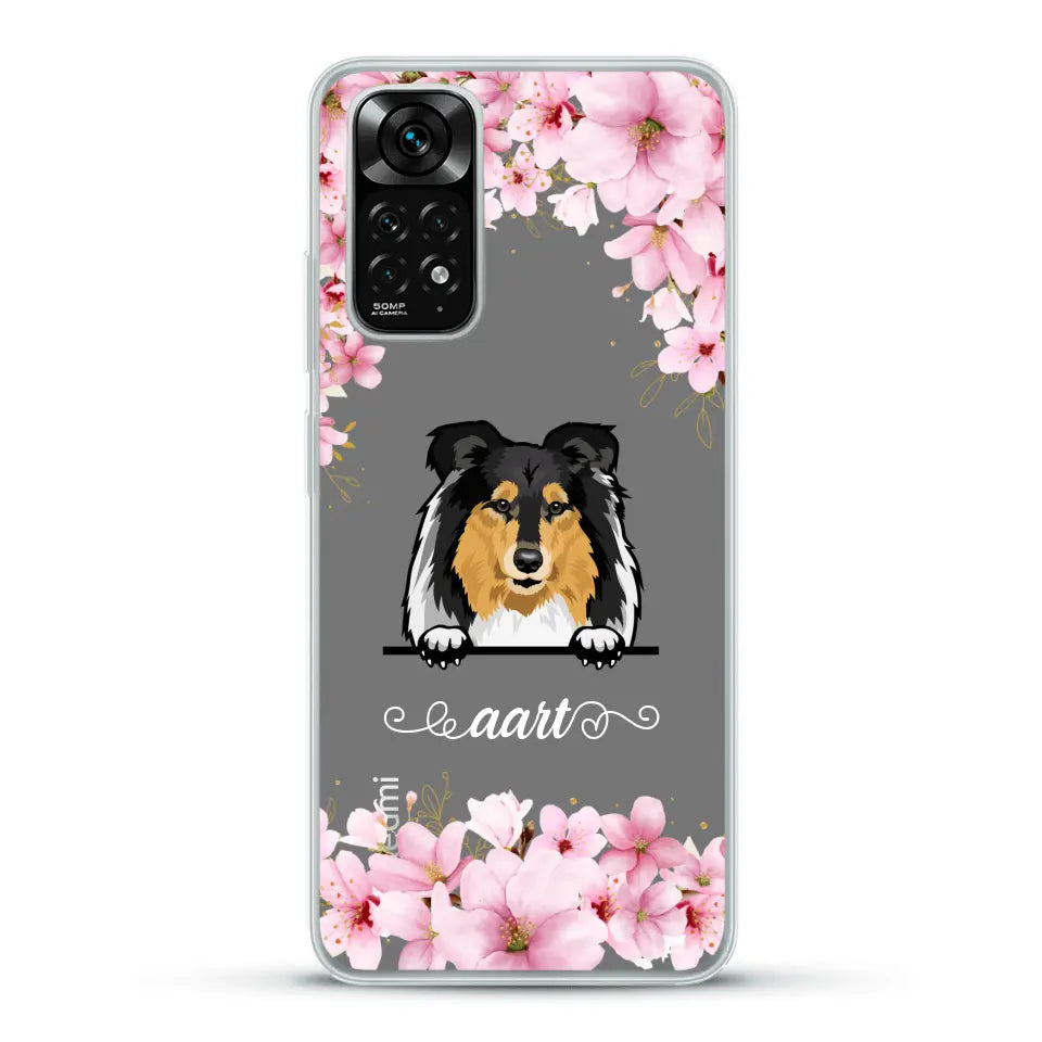 Bloemen Honden - Gepersonaliseerd telefoonhoesje