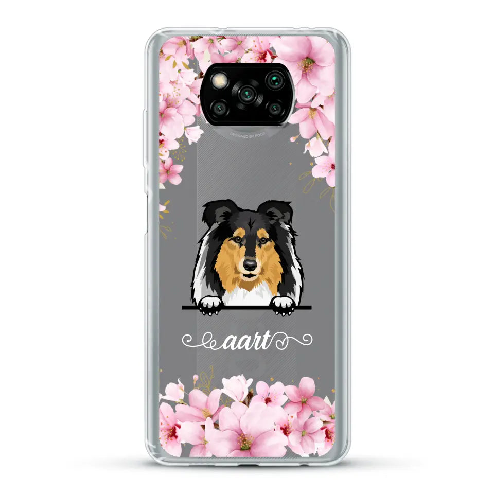 Bloemen Honden - Gepersonaliseerd telefoonhoesje