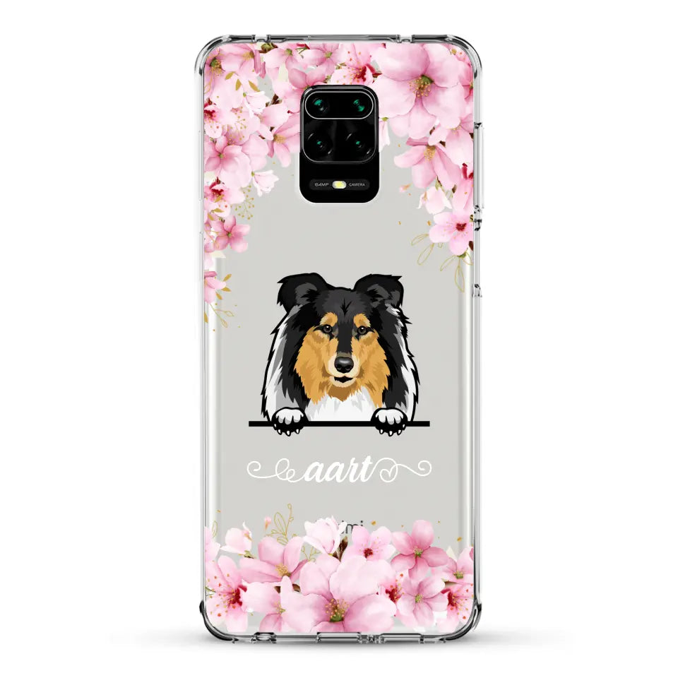 Bloemen Honden - Gepersonaliseerd telefoonhoesje