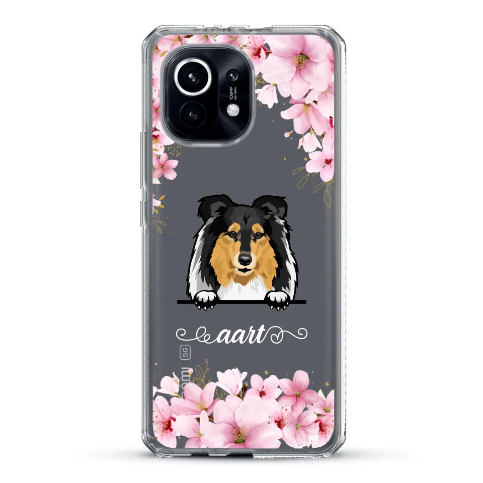 Bloemen Honden - Gepersonaliseerd telefoonhoesje