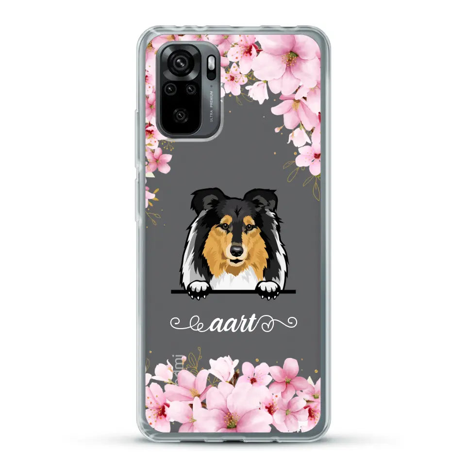 Bloemen Honden - Gepersonaliseerd telefoonhoesje