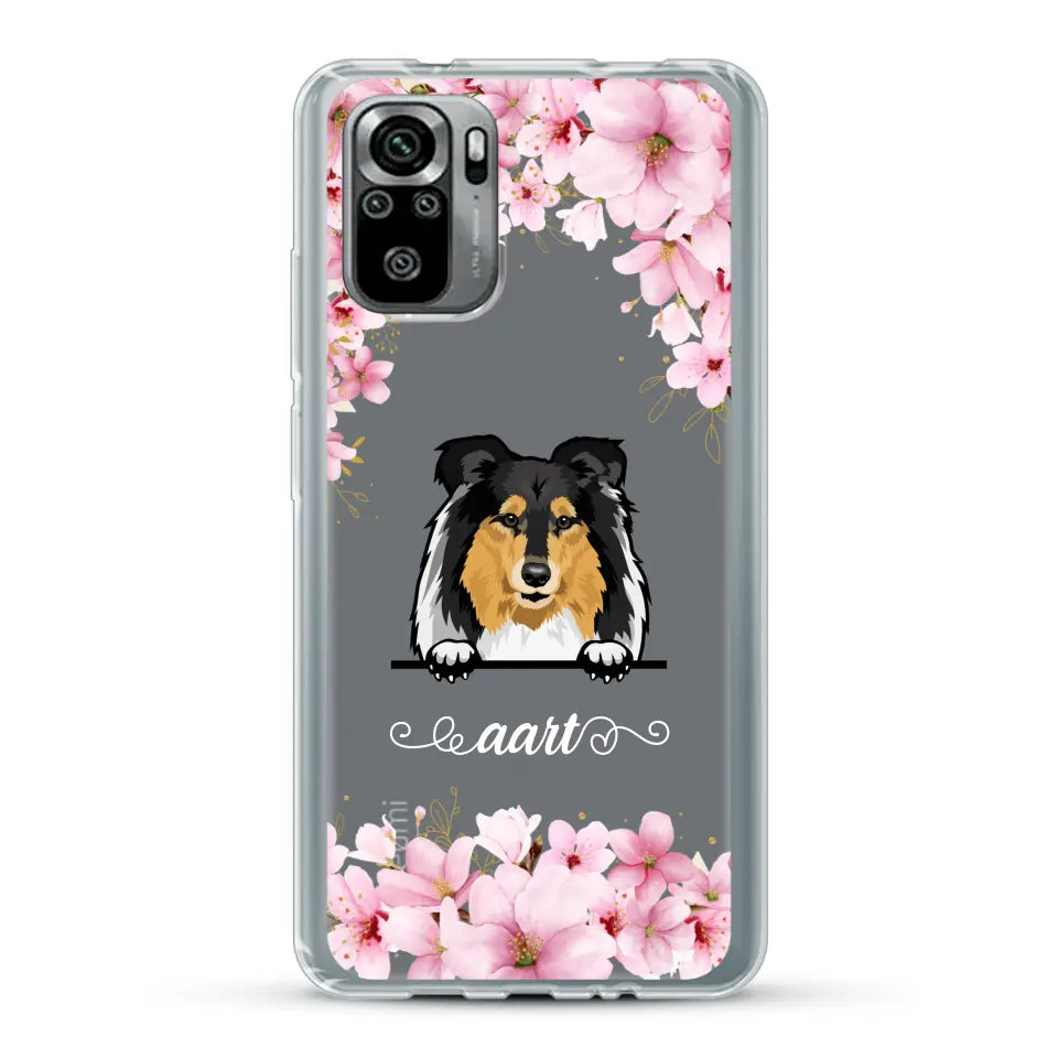 Bloemen Honden - Gepersonaliseerd telefoonhoesje