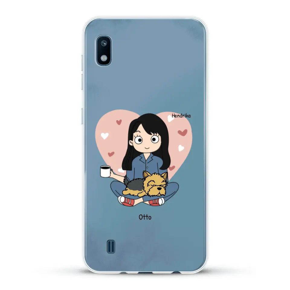 Cartoon honden mama - Gepersonaliseerd telefoonhoesje