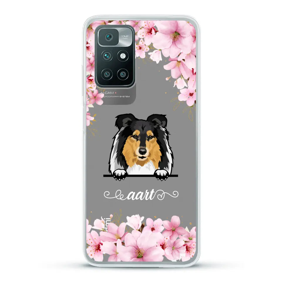 Bloemen Honden - Gepersonaliseerd telefoonhoesje