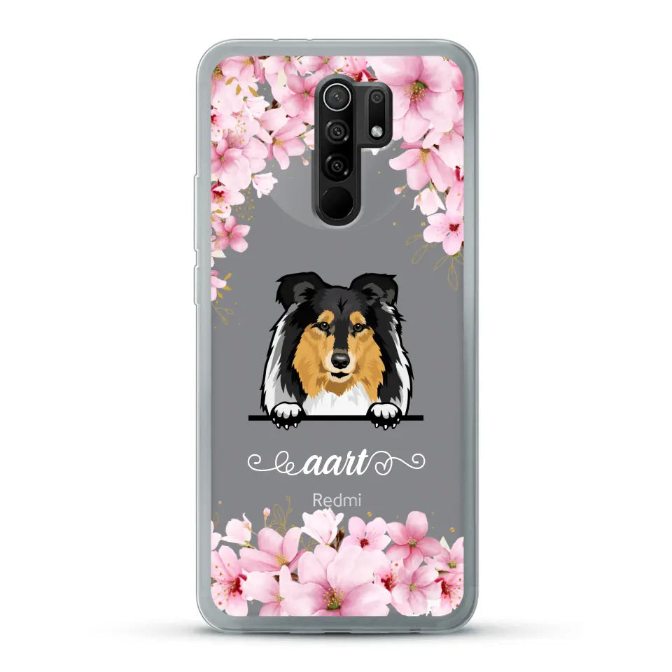 Bloemen Honden - Gepersonaliseerd telefoonhoesje