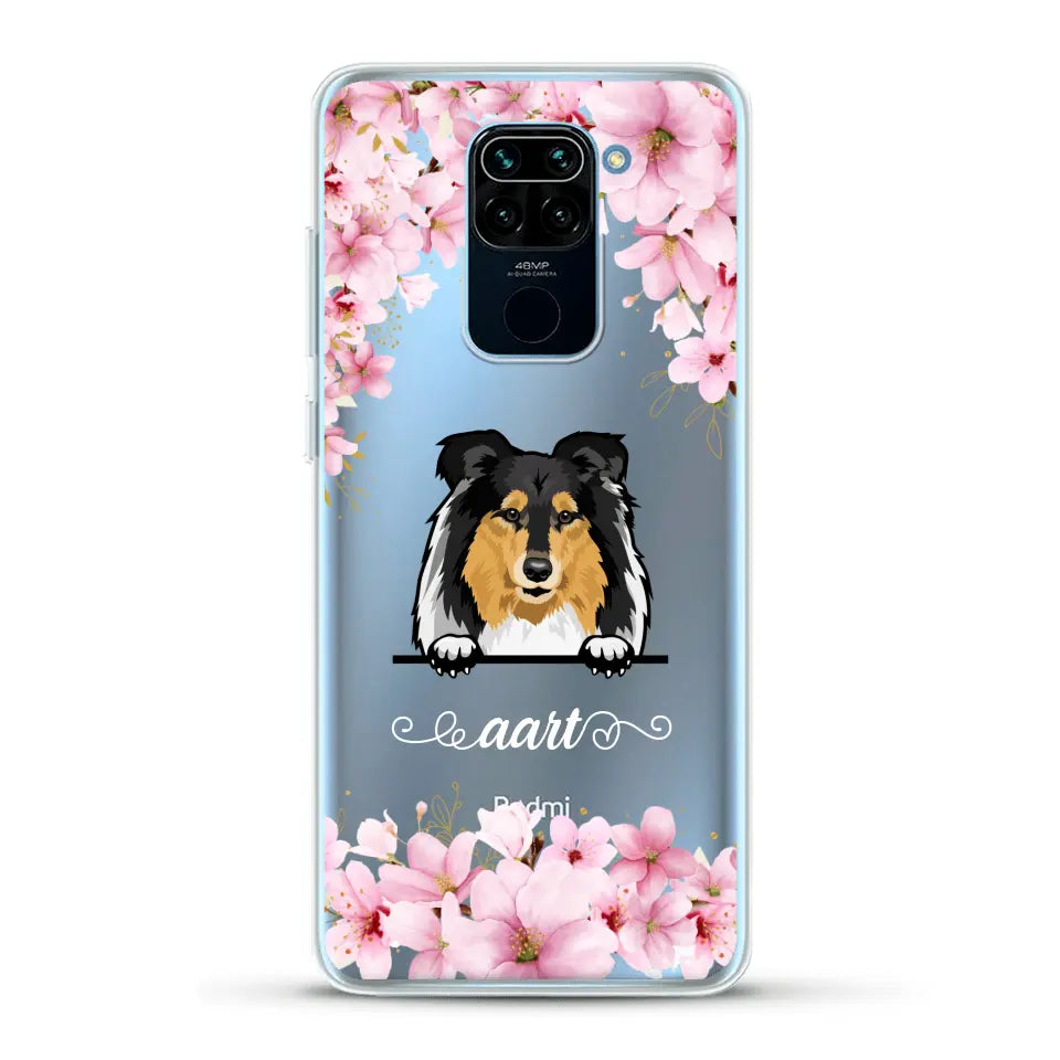 Bloemen Honden - Gepersonaliseerd telefoonhoesje