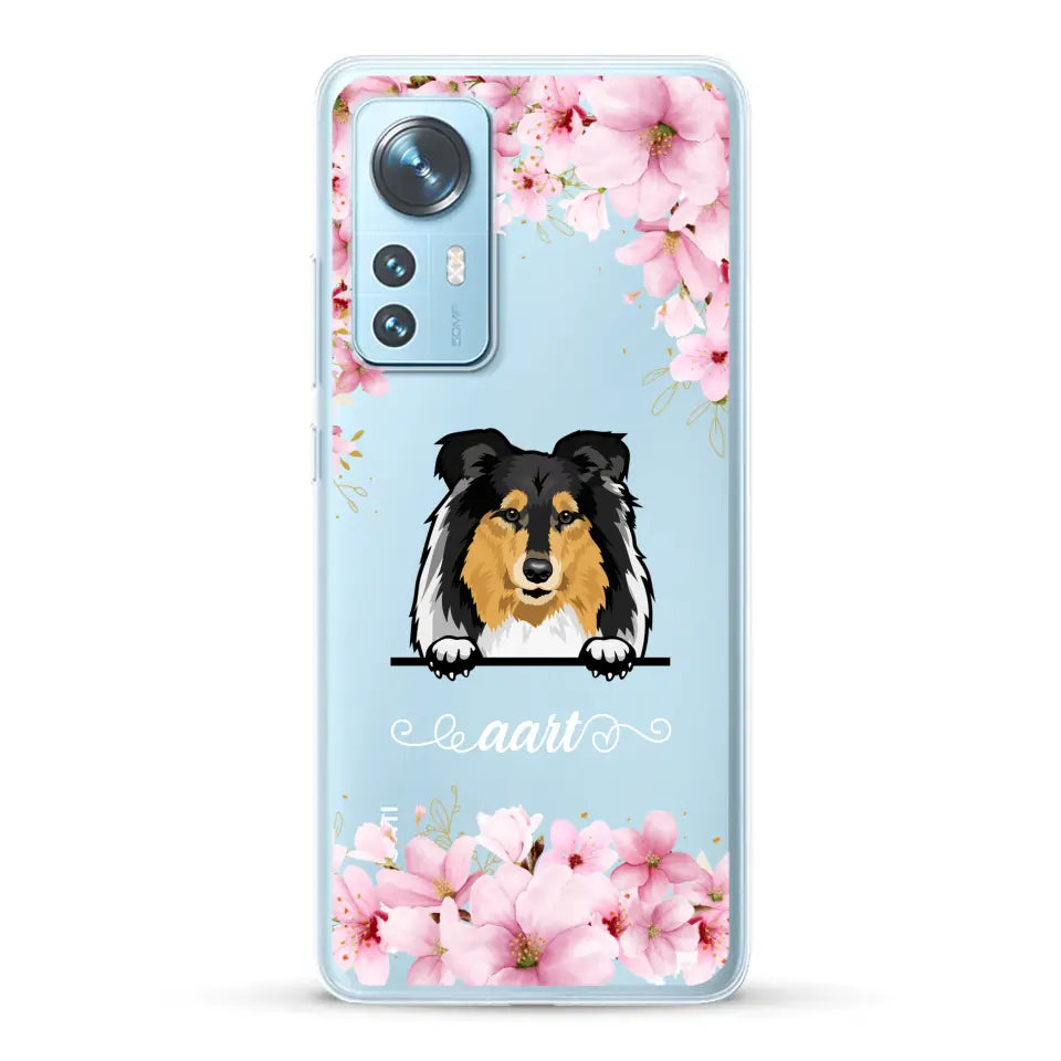 Bloemen Honden - Gepersonaliseerd telefoonhoesje