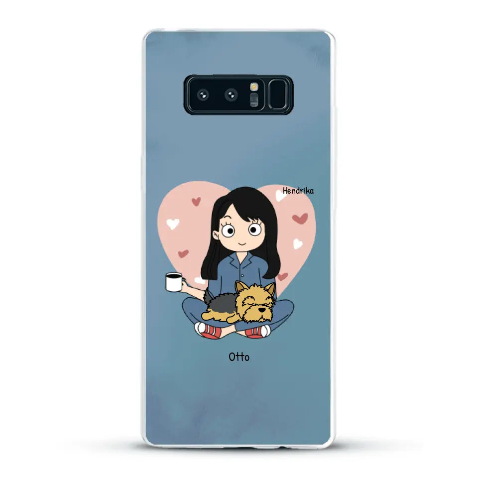 Cartoon honden mama - Gepersonaliseerd telefoonhoesje