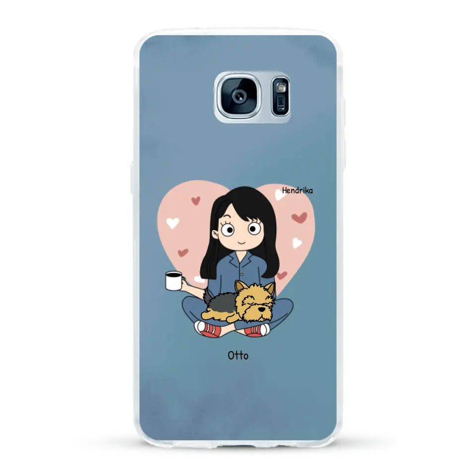 Cartoon honden mama - Gepersonaliseerd telefoonhoesje