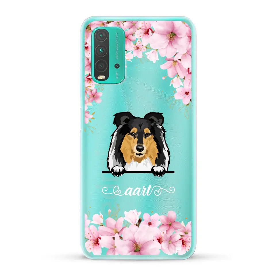 Bloemen Honden - Gepersonaliseerd telefoonhoesje