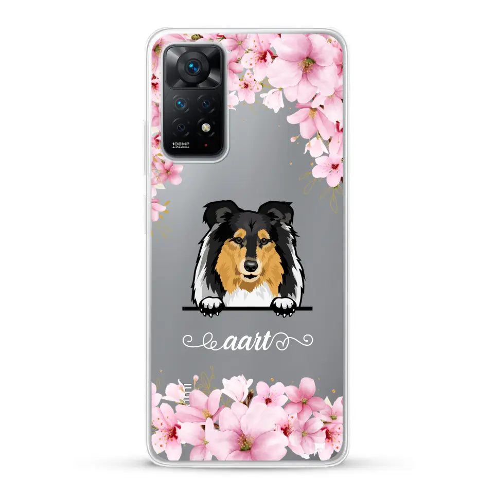 Bloemen Honden - Gepersonaliseerd telefoonhoesje