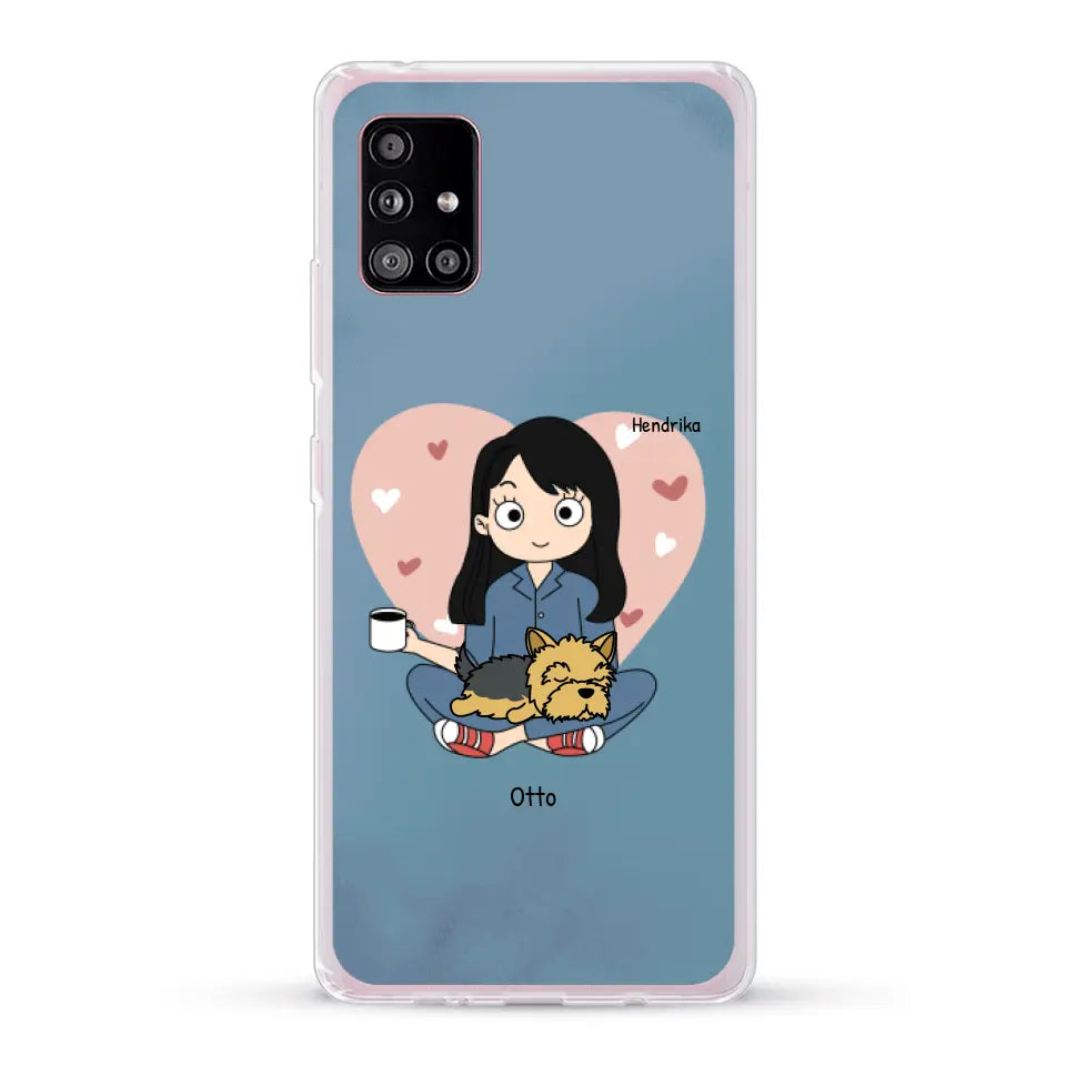 Cartoon honden mama - Gepersonaliseerd telefoonhoesje