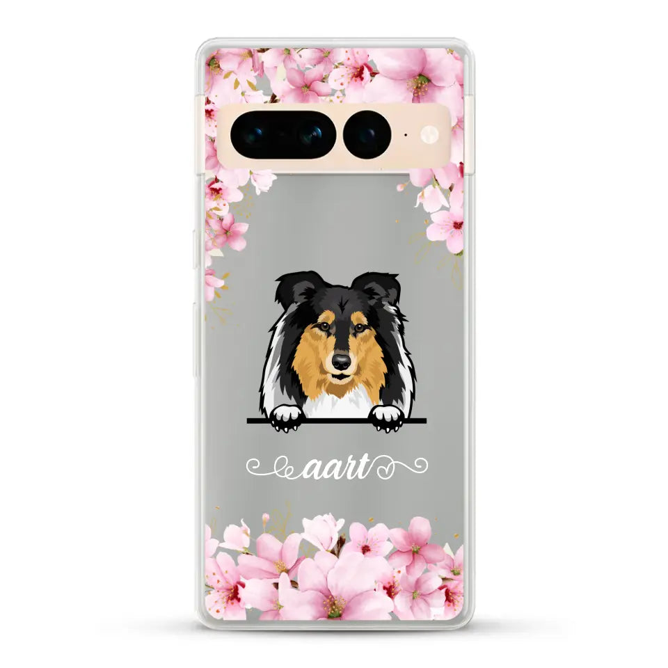 Bloemen Honden - Gepersonaliseerd telefoonhoesje