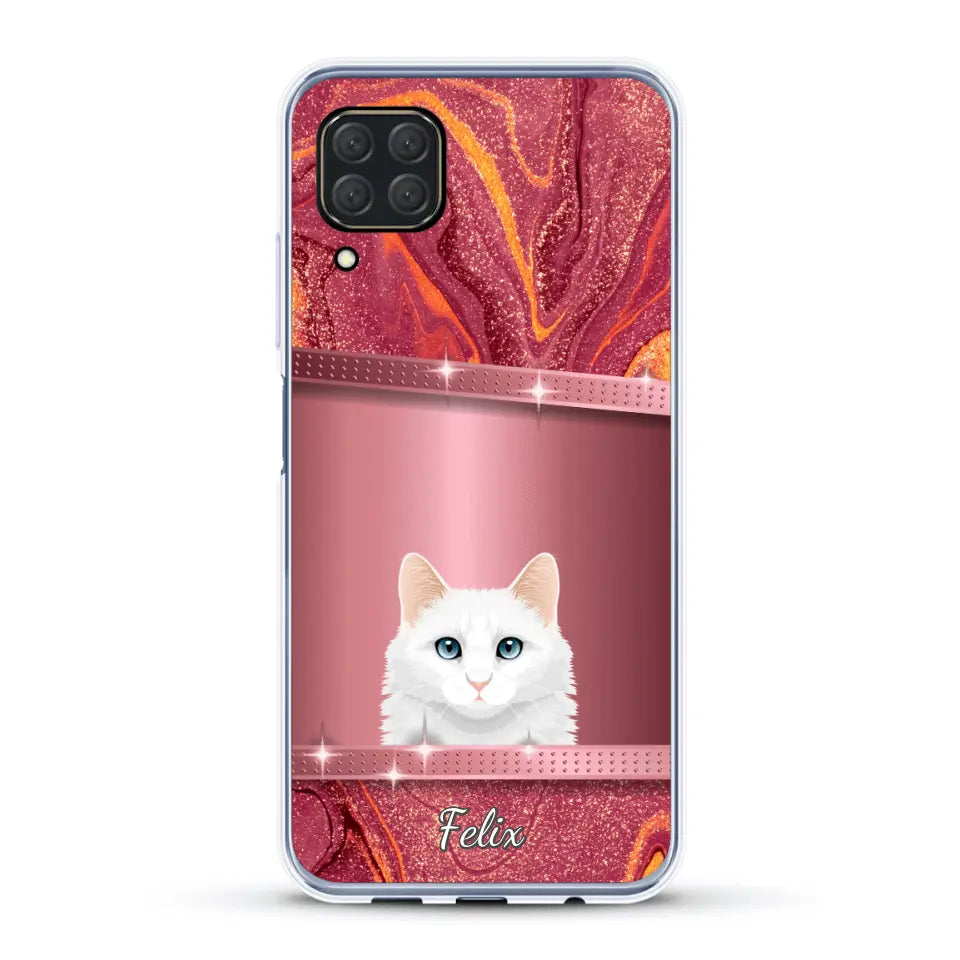 Spionerende katten glitter - Gepersonaliseerd telefoonhoesje