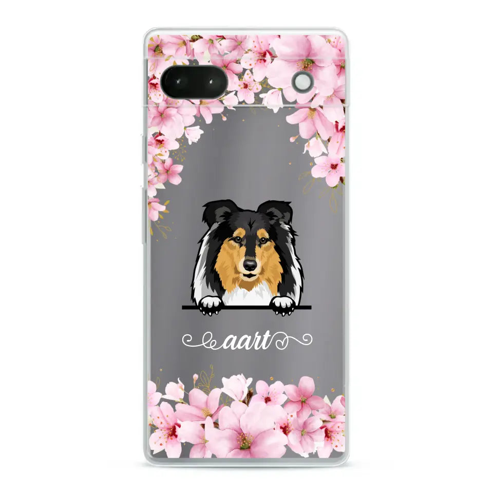 Bloemen Honden - Gepersonaliseerd telefoonhoesje