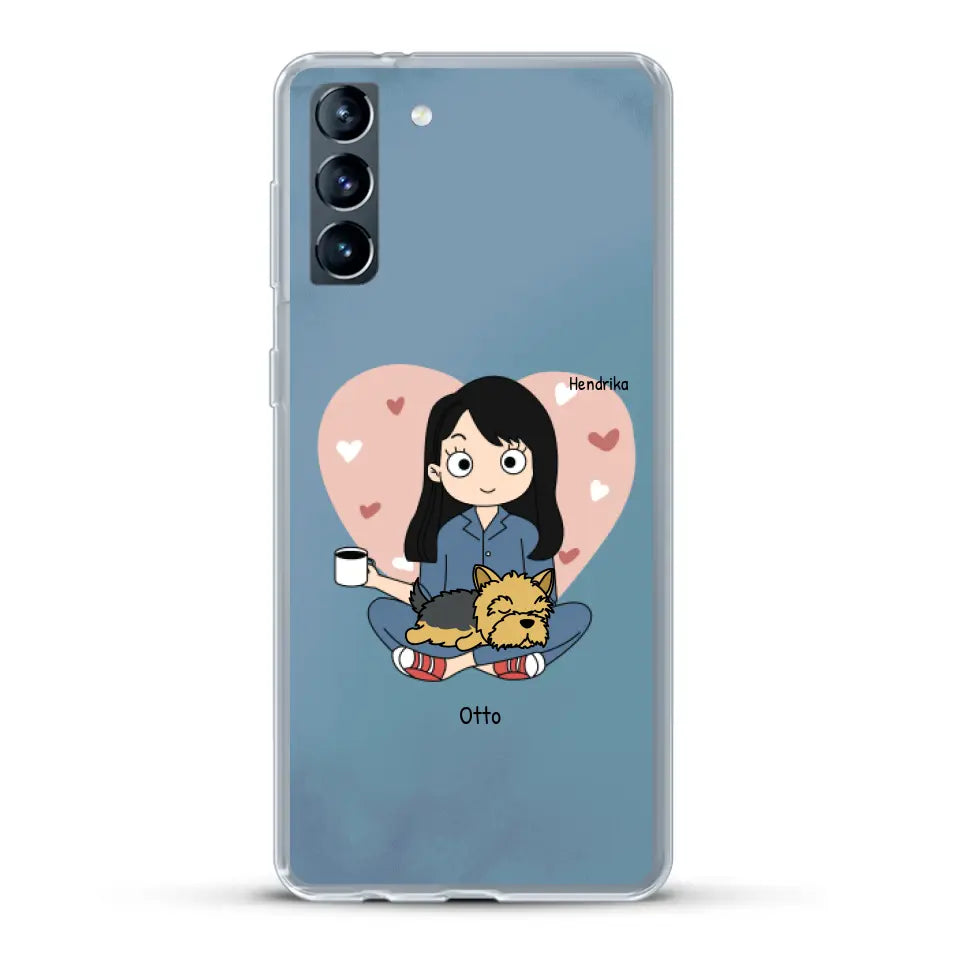 Cartoon honden mama - Gepersonaliseerd telefoonhoesje