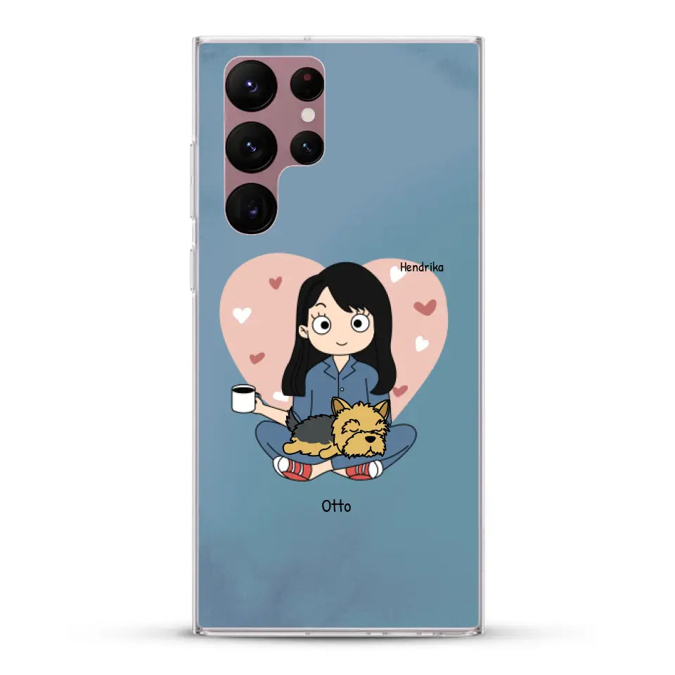 Cartoon honden mama - Gepersonaliseerd telefoonhoesje