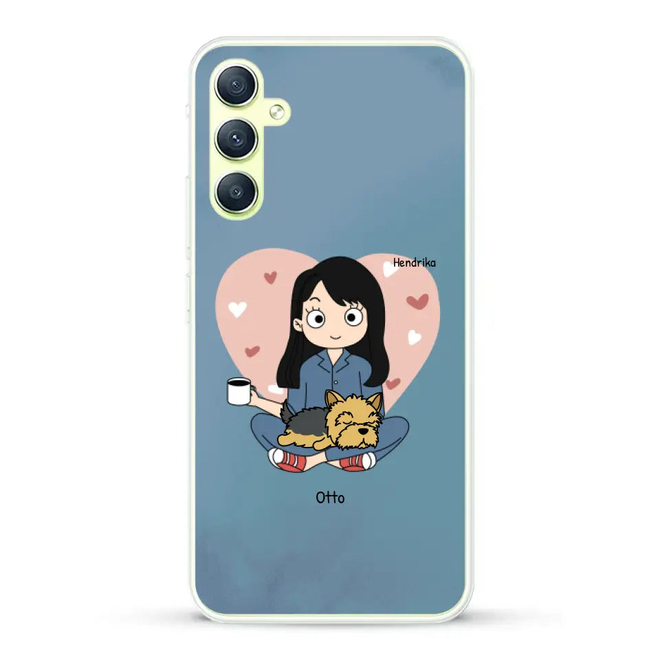 Cartoon honden mama - Gepersonaliseerd telefoonhoesje