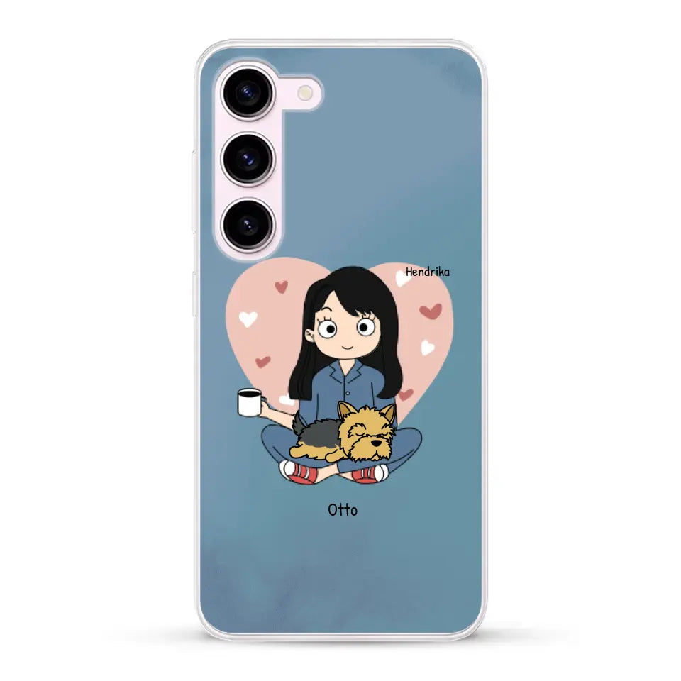 Cartoon honden mama - Gepersonaliseerd telefoonhoesje