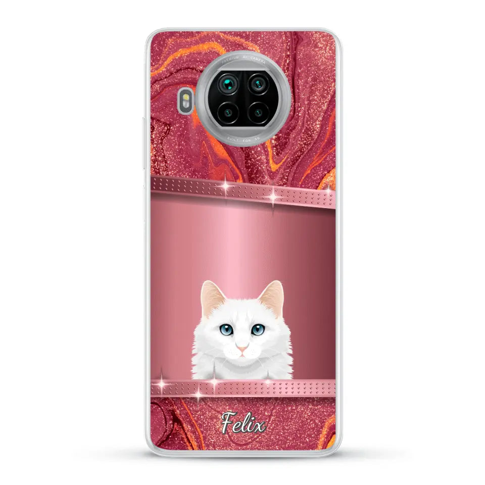 Spionerende katten glitter - Gepersonaliseerd telefoonhoesje