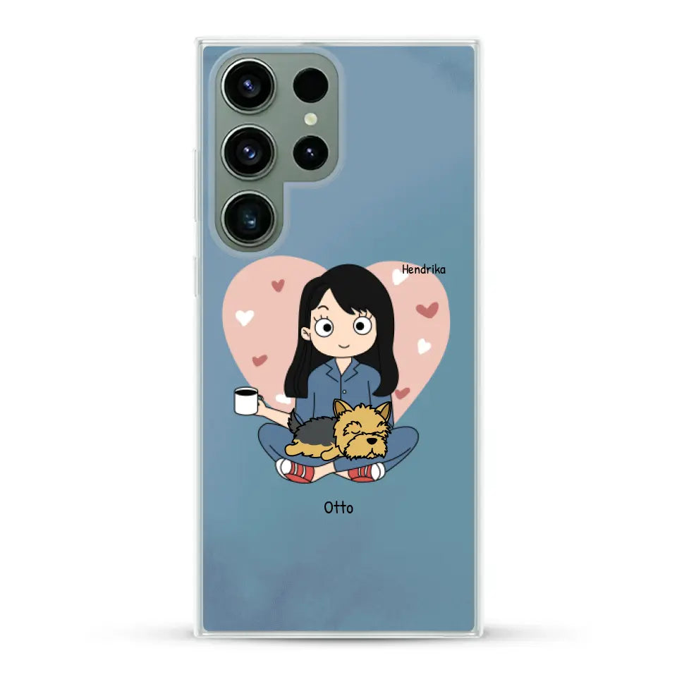 Cartoon honden mama - Gepersonaliseerd telefoonhoesje