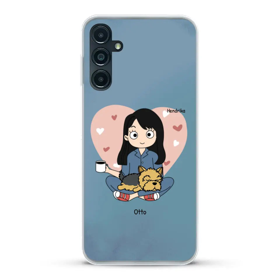 Cartoon honden mama - Gepersonaliseerd telefoonhoesje