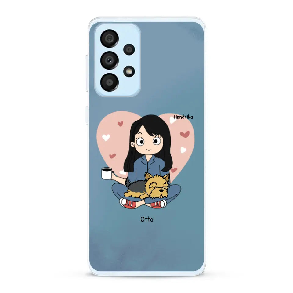 Cartoon honden mama - Gepersonaliseerd telefoonhoesje