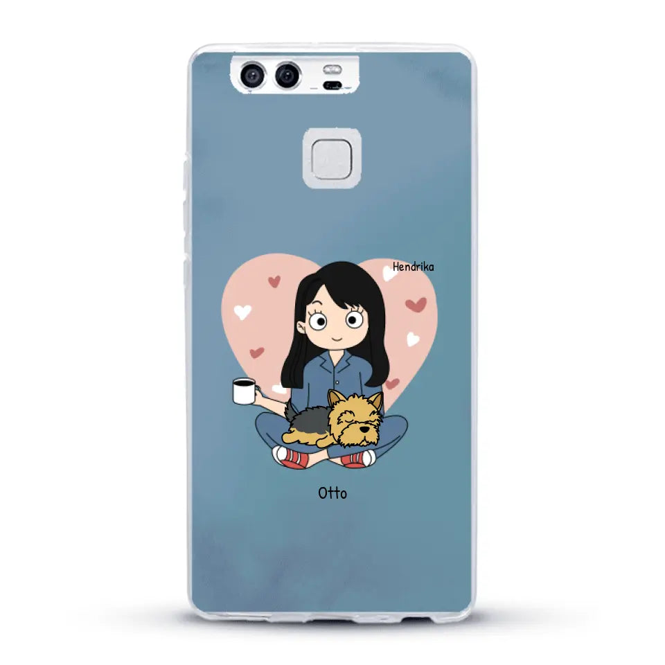 Cartoon honden mama - Gepersonaliseerd telefoonhoesje