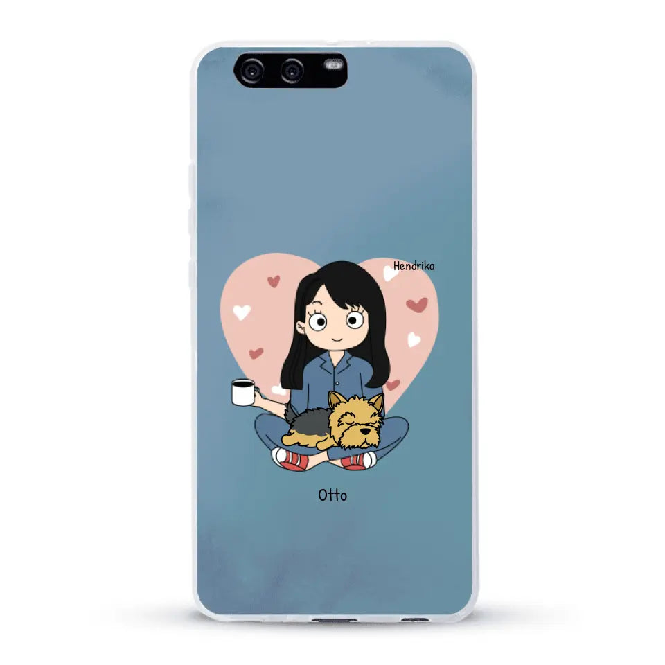 Cartoon honden mama - Gepersonaliseerd telefoonhoesje