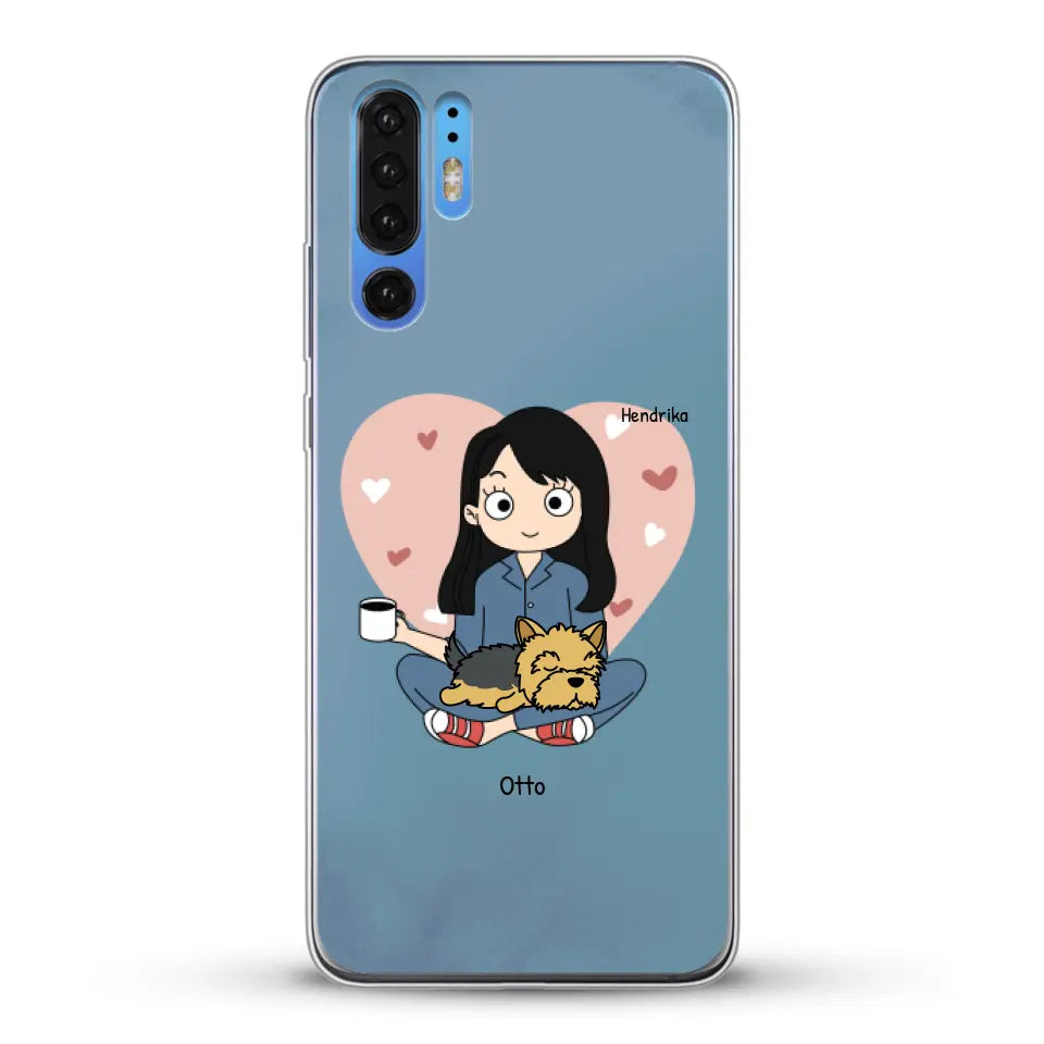 Cartoon honden mama - Gepersonaliseerd telefoonhoesje