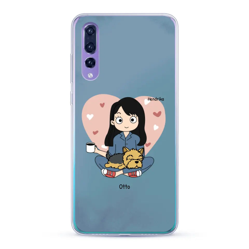 Cartoon honden mama - Gepersonaliseerd telefoonhoesje