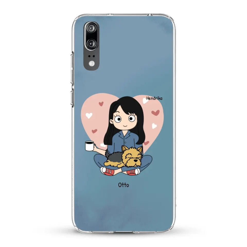 Cartoon honden mama - Gepersonaliseerd telefoonhoesje