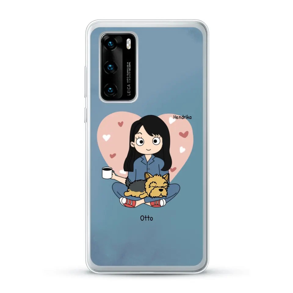 Cartoon honden mama - Gepersonaliseerd telefoonhoesje