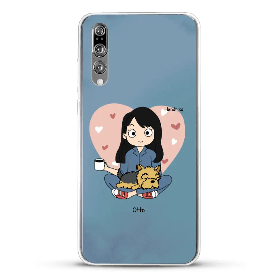 Cartoon honden mama - Gepersonaliseerd telefoonhoesje