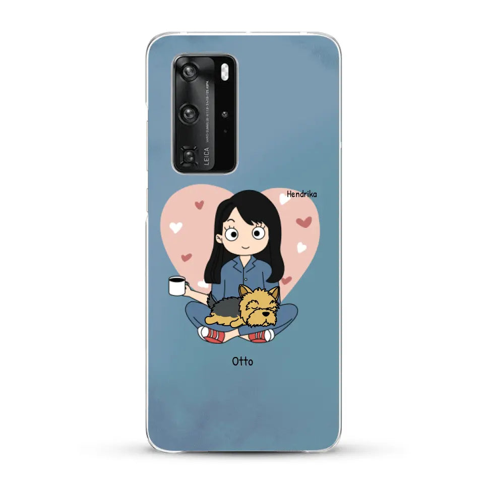 Cartoon honden mama - Gepersonaliseerd telefoonhoesje