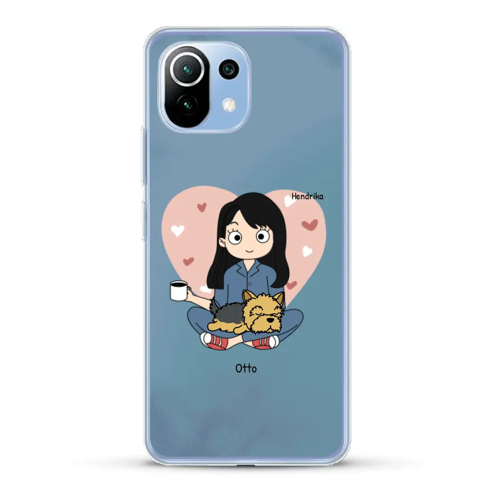 Cartoon honden mama - Gepersonaliseerd telefoonhoesje