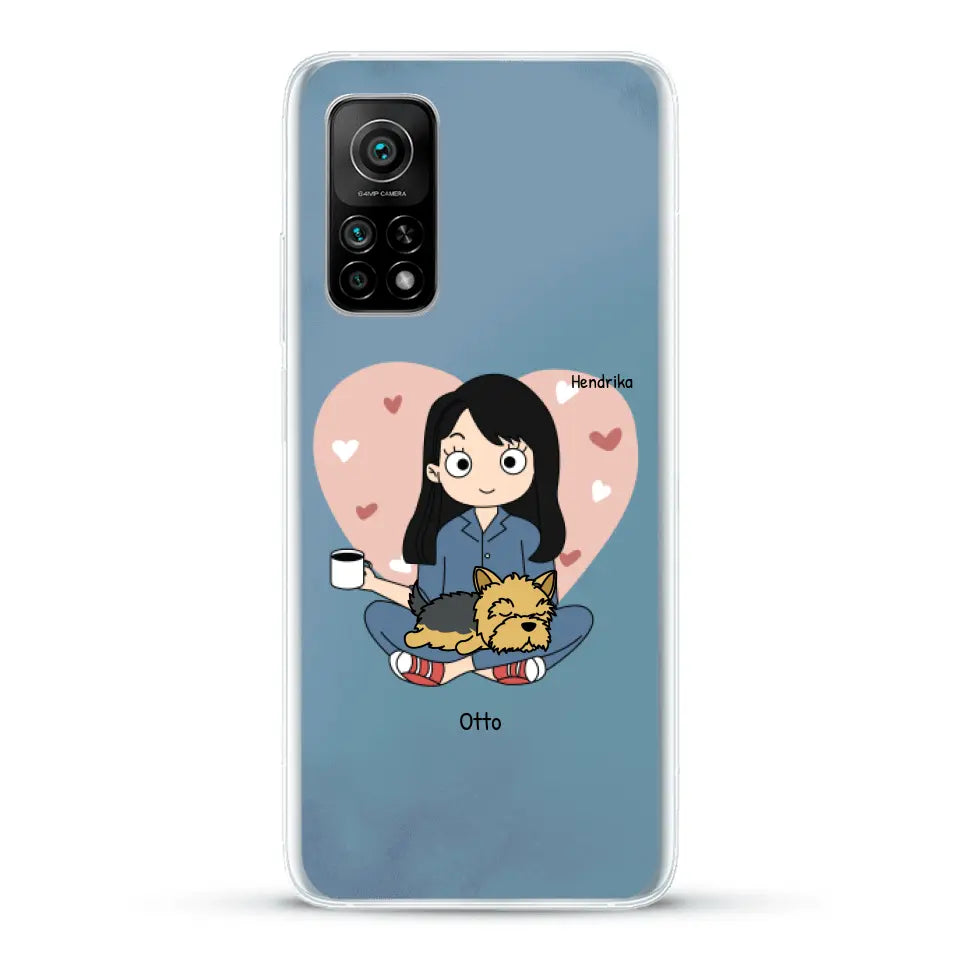 Cartoon honden mama - Gepersonaliseerd telefoonhoesje