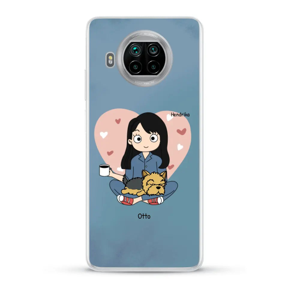 Cartoon honden mama - Gepersonaliseerd telefoonhoesje