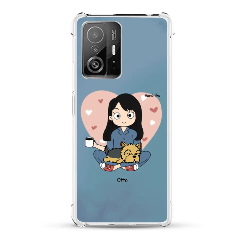 Cartoon honden mama - Gepersonaliseerd telefoonhoesje