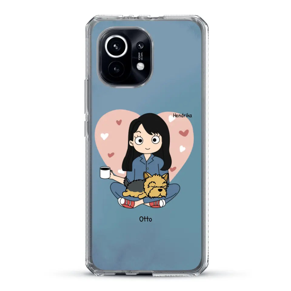 Cartoon honden mama - Gepersonaliseerd telefoonhoesje