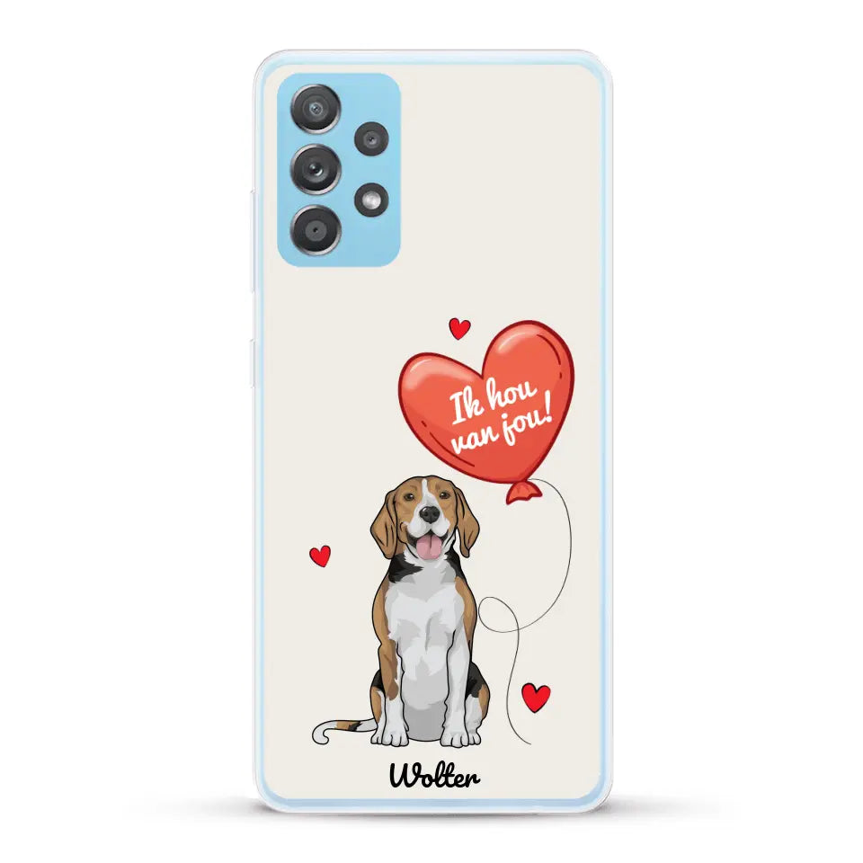 Hondenliefde - Gepersonaliseerd telefoonhoesje