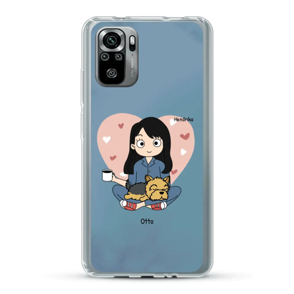 Cartoon honden mama - Gepersonaliseerd telefoonhoesje