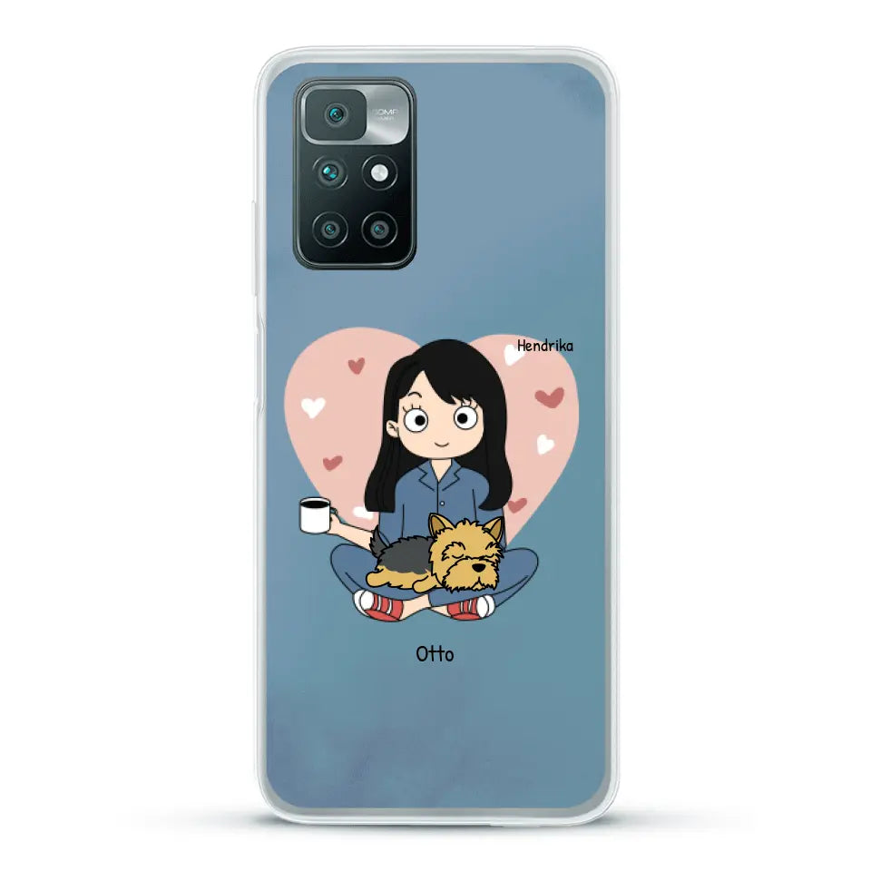 Cartoon honden mama - Gepersonaliseerd telefoonhoesje