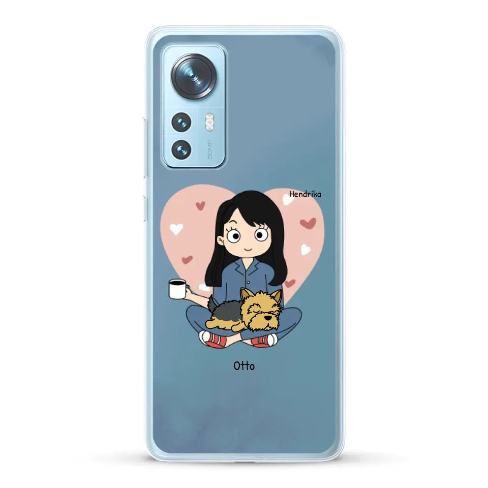 Cartoon honden mama - Gepersonaliseerd telefoonhoesje