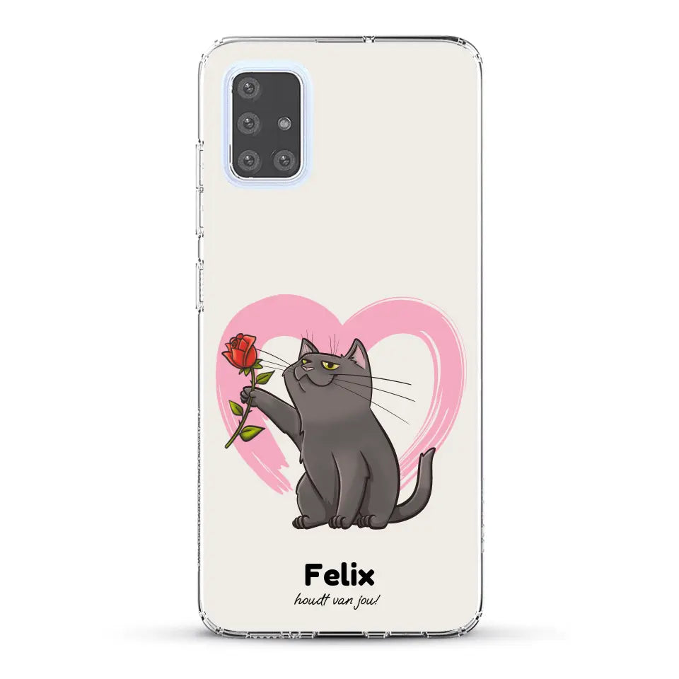 Jouw kat houdt van jou - Gepersonaliseerd telefoonhoesje