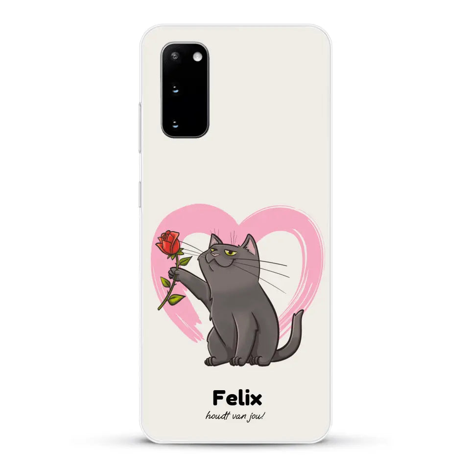 Jouw kat houdt van jou - Gepersonaliseerd telefoonhoesje