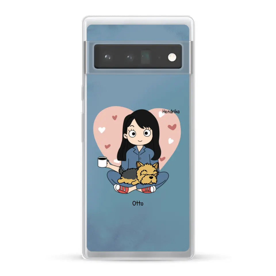 Cartoon honden mama - Gepersonaliseerd telefoonhoesje