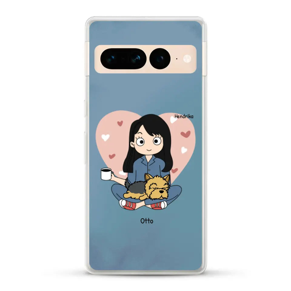 Cartoon honden mama - Gepersonaliseerd telefoonhoesje